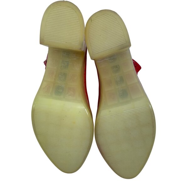 Alexander Wang Red Leather Heeled Boots Size 9.5 - Picture 4 of 10